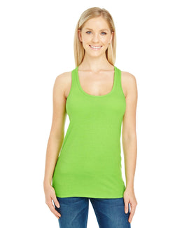 Threadfast Apparel Ladies Spandex Performance Racer Tank 220RT | Active Green - Front