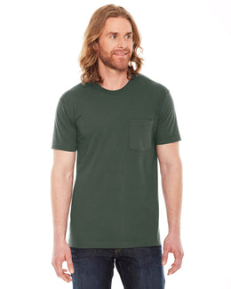 American Apparel Unisex Fine Jersey Pocket Short Sleeve T-Shirt 2406W | Lieutenant - Front