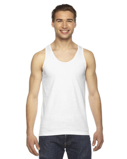 American Apparel Unisex Fine Jersey Tank 2408W | White - Front
