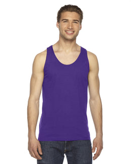American Apparel Unisex Fine Jersey Tank 2408W | Purple - Front