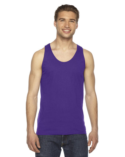 American Apparel Unisex Fine Jersey Tank 2408W | Purple - Front