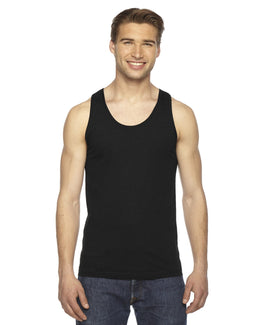 American Apparel Unisex Fine Jersey Tank 2408W | Black - Front