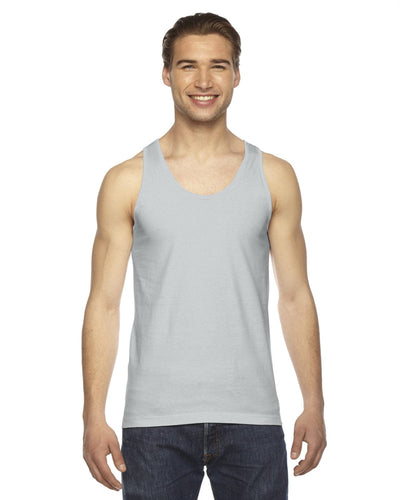 American Apparel Unisex Fine Jersey Tank 2408W | New Silver - Front