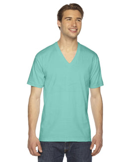 American Apparel Unisex Fine Jersey Short Sleeve V-Neck T-Shirt 2456W | Mint - Front