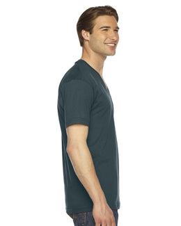 American Apparel Unisex Fine Jersey Short Sleeve V-Neck T-Shirt 2456W | Forest - Front