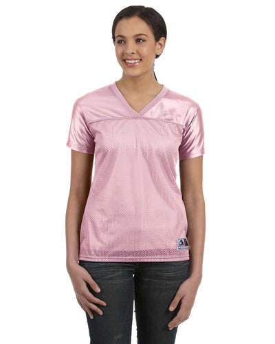 Augusta Ladies Junior Fit Replica Football T-Shirt 250 | Light Pink - Front