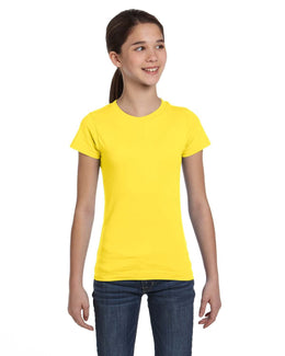 LAT Girls Fine Jersey T-Shirt 2616 | Yellow - Front