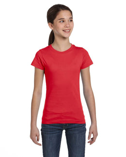 LAT Girls Fine Jersey T-Shirt 2616 | Red - Front