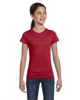 LAT Girls Fine Jersey T-Shirt 2616 | Garnet - Front