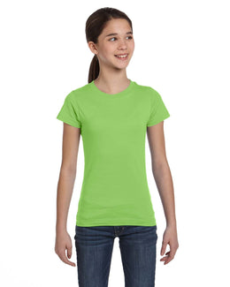 LAT Girls Fine Jersey T-Shirt 2616 | Key Lime - Front
