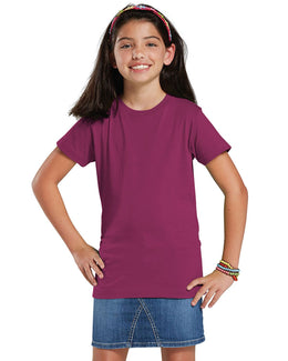 LAT Girls Fine Jersey T-Shirt 2616 | Fuchsia - Front