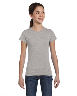 LAT Girls Fine Jersey T-Shirt 2616 | Heather - Front