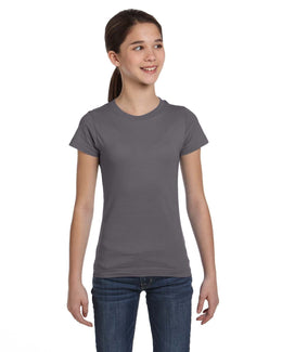 LAT Girls Fine Jersey T-Shirt 2616 | Charcoal - Front