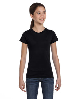 LAT Girls Fine Jersey T-Shirt 2616 | Black - Front