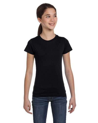 LAT Girls Fine Jersey T-Shirt 2616 | Black - Front