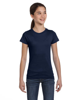 LAT Girls Fine Jersey T-Shirt 2616 | Navy - Front