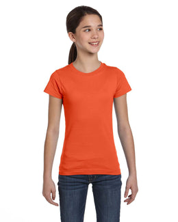 LAT Girls Fine Jersey T-Shirt 2616 | Orange - Front