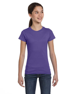 LAT Girls Fine Jersey T-Shirt 2616 | Purple - Front