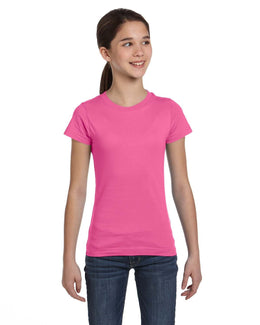 LAT Girls Fine Jersey T-Shirt 2616 | Raspberry - Front
