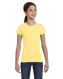 LAT Girls Fine Jersey T-Shirt 2616 | Butter - Front