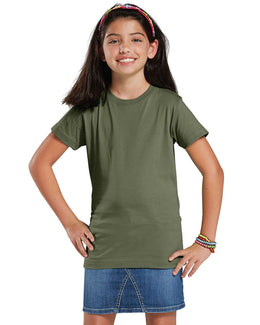 LAT Girls Fine Jersey T-Shirt 2616 | Military Green - Front