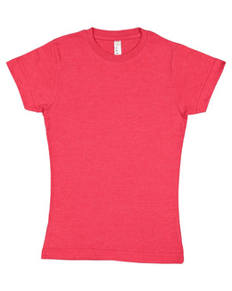LAT Girls Fine Jersey T-Shirt 2616 | Vintage Red - Front