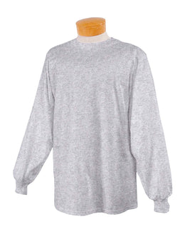 Jerzees Youth 5.4 oz. 50/50 Heavyweight Blend Long Sleeve T-Shirt 29BL | Ash - Front