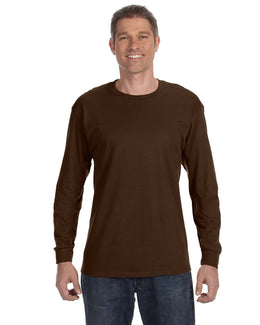 Jerzees DRI-POWER ACTIVE Long Sleeve T-Shirt 29L | Chocolate - Front