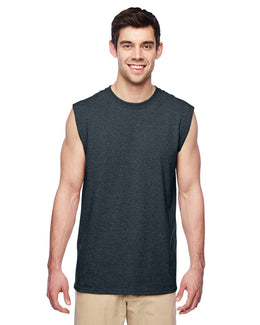 Jerzees Dri-POWER Sleeveless Shooter T-Shirt 29SR | Black Heather - Front