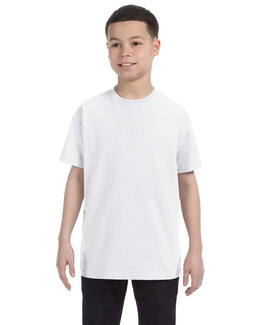 Jerzees Youth Heavyweight 50/50 T-Shirt 29B | White - Front