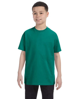 Jerzees Youth Heavyweight 50/50 T-Shirt 29B | Jade - Front