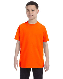 Jerzees Youth Heavyweight 50/50 T-Shirt 29B | Safety Orange - Front