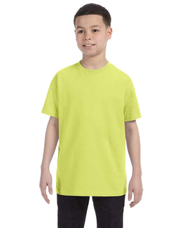 Jerzees Youth Heavyweight 50/50 T-Shirt 29B | Safety Green - Front