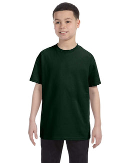 Jerzees Youth Heavyweight 50/50 T-Shirt 29B | Forest Green - Front