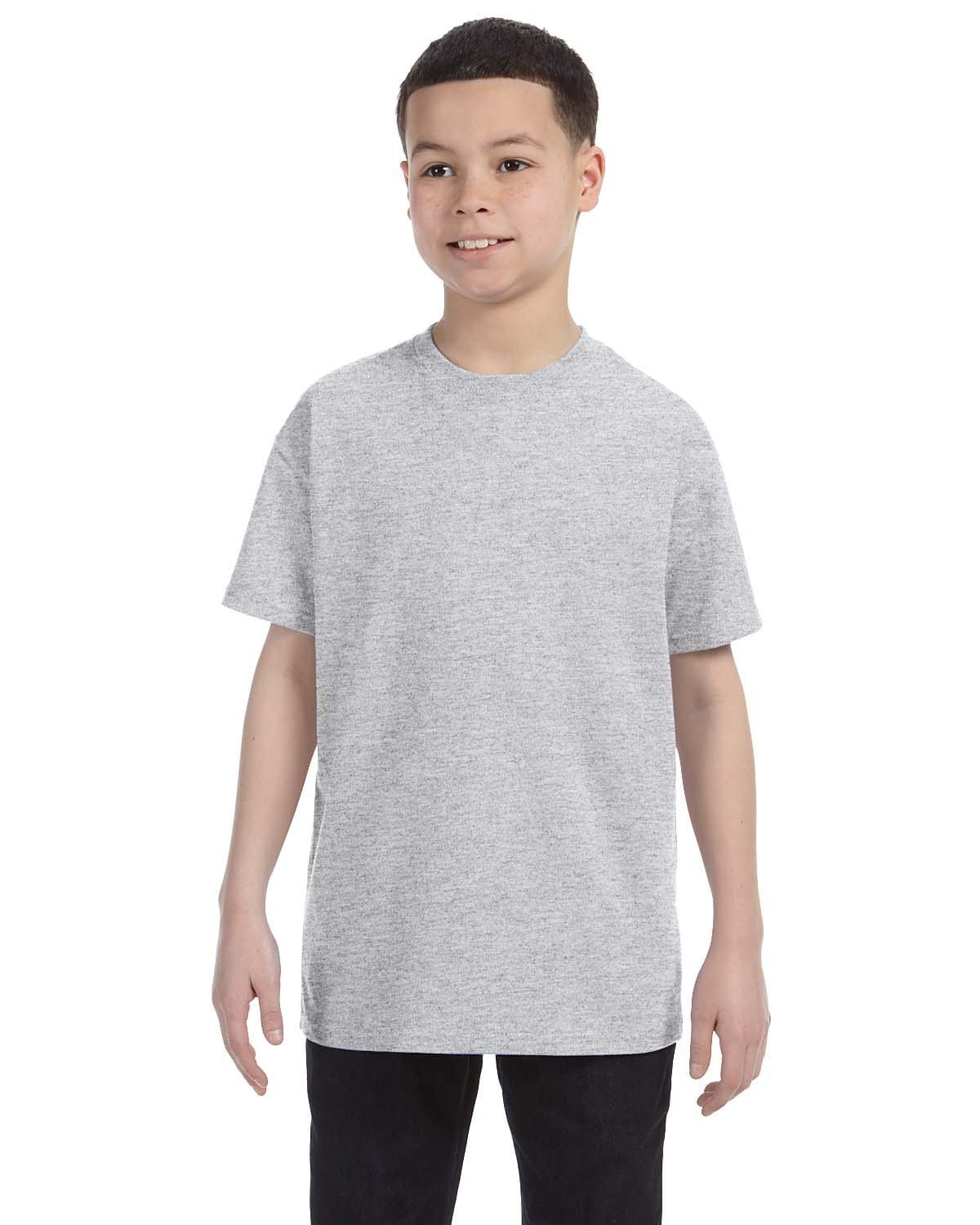 Jerzees Youth Heavyweight Short Sleeve T-Shirt (Pack Of 5) – Black, Small – Durable Cotton Blend Crewneck