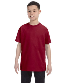 Jerzees Youth Heavyweight 50/50 T-Shirt 29B | Cardinal - Front