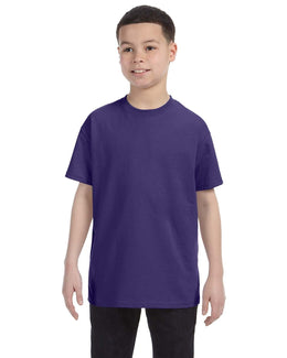 Jerzees Youth Heavyweight 50/50 T-Shirt 29B | Deep Purple - Front