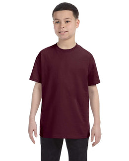 Jerzees Youth Heavyweight 50/50 T-Shirt 29B | Maroon - Front