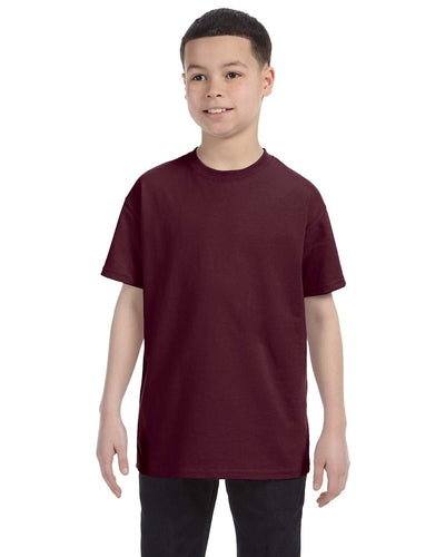 Jerzees Youth Heavyweight 50/50 T-Shirt 29B | Maroon - Front