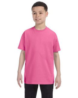 Jerzees Youth Heavyweight 50/50 T-Shirt 29B | Neon Pink - Front
