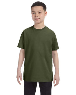 Jerzees Youth Heavyweight 50/50 T-Shirt 29B | Military Green - Front