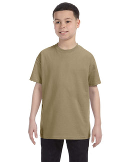Jerzees Youth Heavyweight 50/50 T-Shirt 29B | Khaki - Front