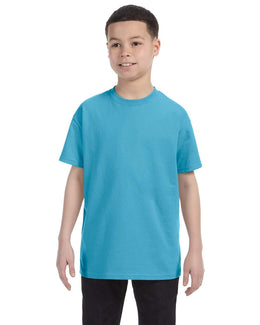 Jerzees Youth Heavyweight 50/50 T-Shirt 29B | Aquatic Blue - Front