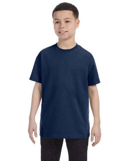 Jerzees Youth Heavyweight 50/50 T-Shirt 29B | Vintage Hth Navy - Front