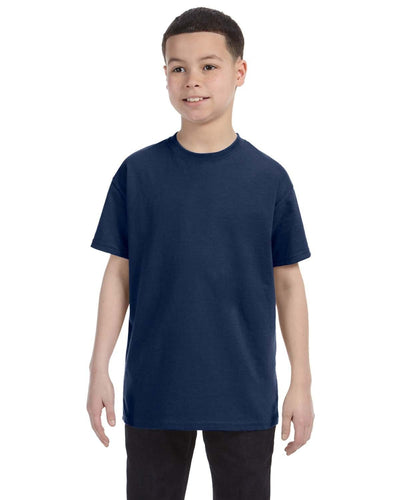 Jerzees Youth Heavyweight 50/50 T-Shirt 29B | Vintage Hth Navy - Front