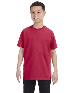 Jerzees Youth Heavyweight 50/50 T-Shirt 29B | Vintage Hth Red - Front
