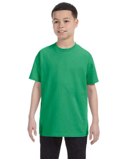 Jerzees Youth Heavyweight 50/50 T-Shirt 29B | Irish Green Hthr - Front