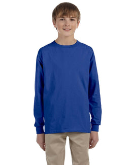 Jerzees Youth 5.4 oz. 50/50 Heavyweight Blend Long Sleeve T-Shirt 29BL | Royal - Front