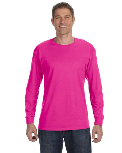 Jerzees DRI-POWER ACTIVE Long Sleeve T-Shirt 29L | Cyber Pink - Front