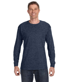 Jerzees DRI-POWER ACTIVE Long Sleeve T-Shirt 29L | Vint Hthr Navy - Front